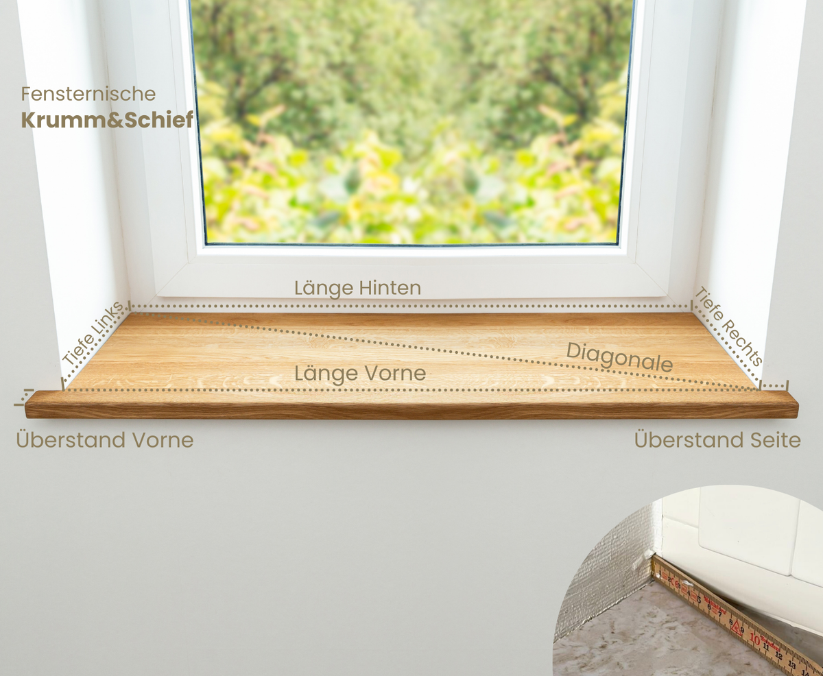 Aufsatzfensterbank nach Maß