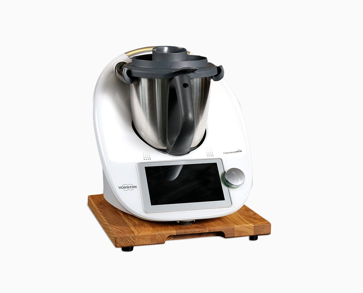 Gleitbrett Eiche mit Griffmulde und Thermomix