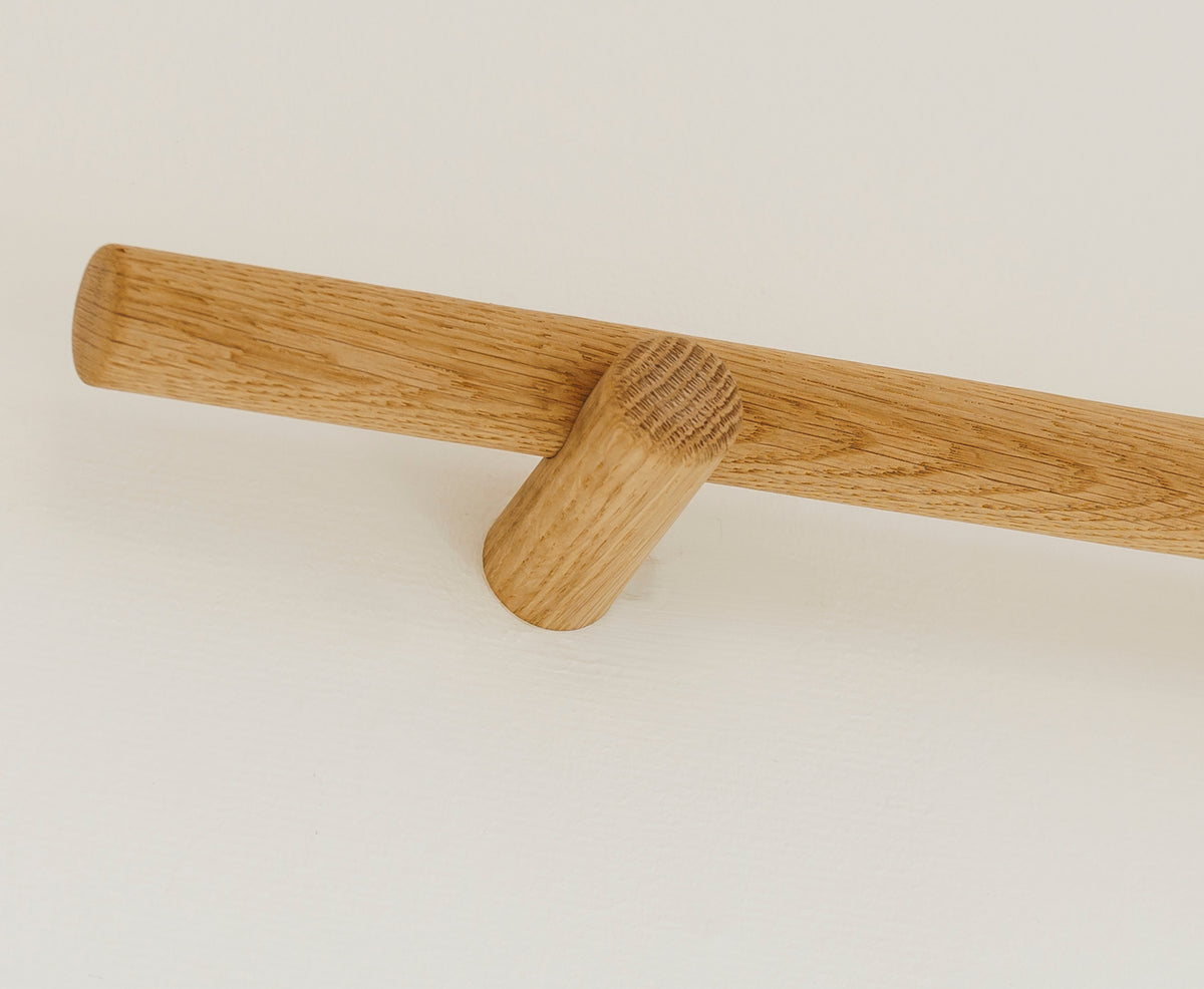 Halterung für Gardinenstange Eiche