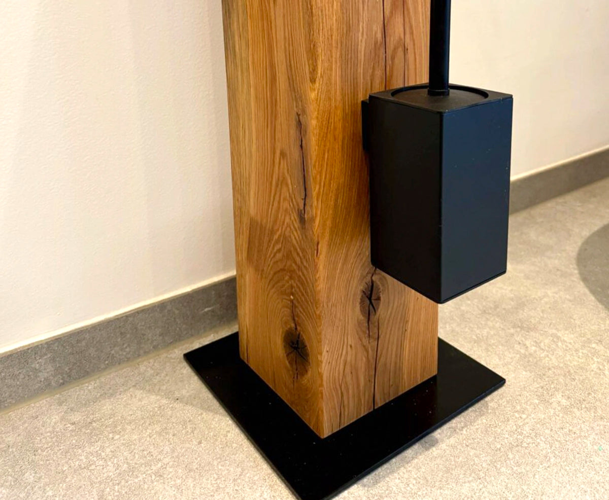 klorollen aufbewahrung holz Klorollenständer aus Eichenholz