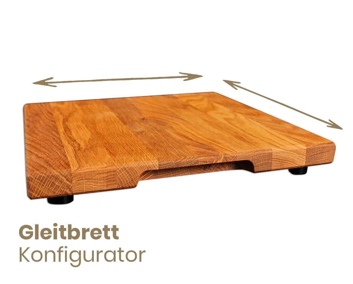 Gleitbrett nach Maß mit Pfeilen