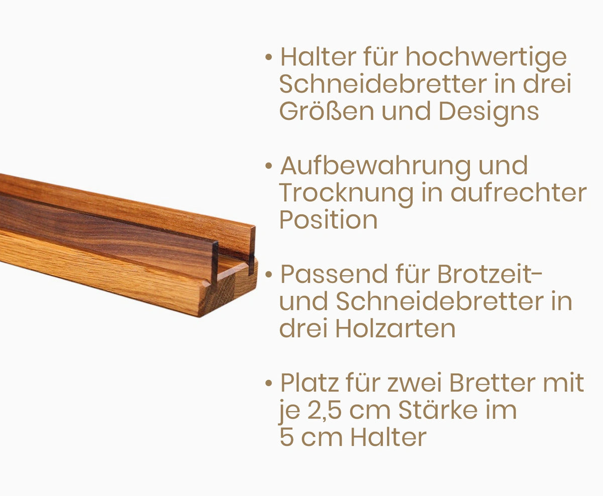 bretter aufbewahren Schneidebretthalter aus Massivholz